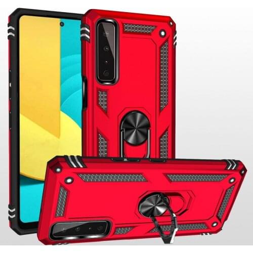 Luxury Armor Shockproof Case For LG Stylo 7 LG K22 K53 K92 K40S K51 Q61 K61 case Silicone Hybrid Cover Metal Ring capa