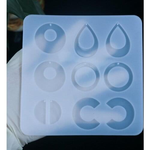 Crystal Epoxy Resin Mold Earring Pendant Casting Silicone Mould DIY Making Tool W0YA