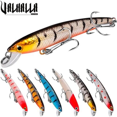 VALHALLA 6PCS Sinking Fishing Lure 7.5cm 4.6g Minnow Hard Baits Artificial Wobblers Noisy Swimbaits Crankbaits Fishing Tackle