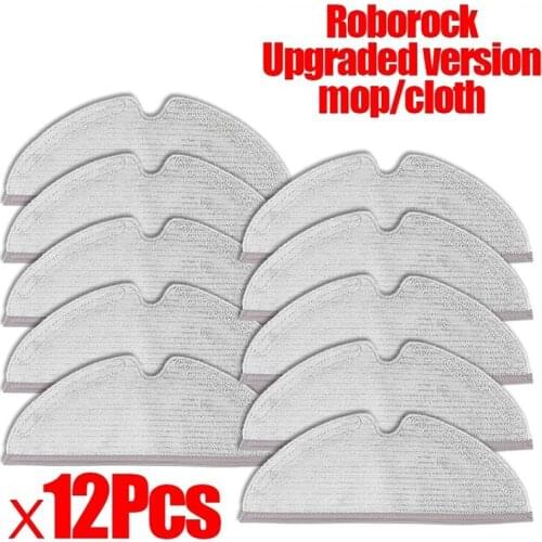 12PC Upgraded Cleaner Robot Mop Cloths Rags for XiaoMi Roborock S5 Max S6 Pure S6 MaxV S5 S51 S50 S55 Xiaowa E25 E35