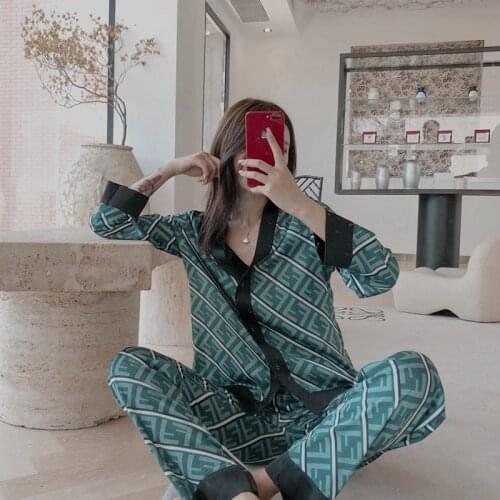Youhottest Women Sleepwear Silk Pajamas Satin Long Sleeve Pajamas Sets
