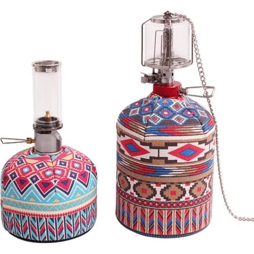 Camping Gas Tank Protective Sleeve 450/230g Gas Tank Case Cotton Canvas Bag Canister Cover Bag Fuel Cylinder Storage Bag