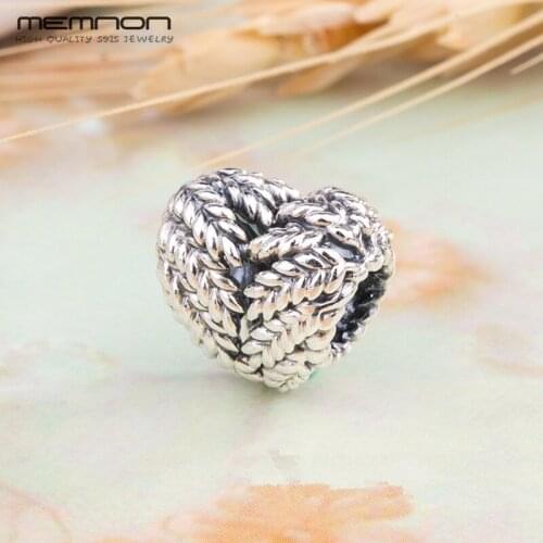 Autumn collection Icon of Nature hearts Charms 925 sterling Silver bead fit charm Bracelet Necklace DIY for women Memnon Jewelry