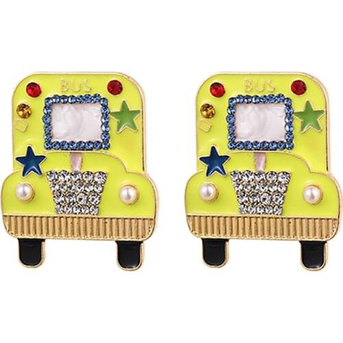 ZHINI New Cute Cartoon Earrings for Girl 2021 Korean Fashion Imitation Pearls Statement Earring Party Jewelry oorbellen