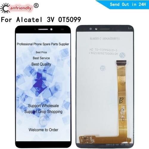 LCD For Alcatel 3V OT5099 5099 5099Y 5099U 5099D LCD Display Touch panel Screen Digitizer Glass with frame Assembly Replacement