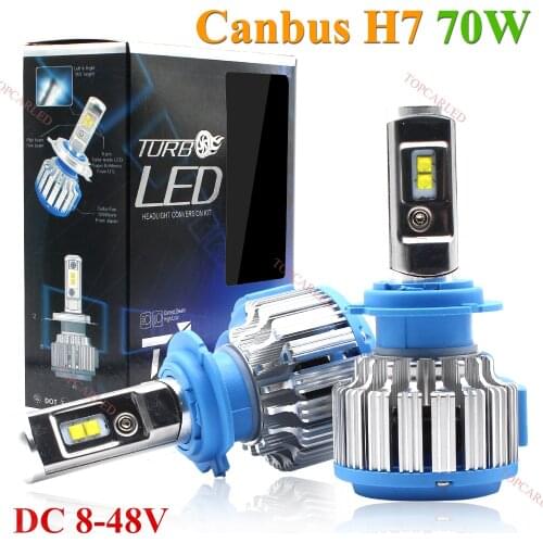 2pcs H7 LED Car Headlights 35W Canbus High Power Chips Waterproof Turbo LED Bulbs For Car Auto Motorcycle Bike Vehicles Lights