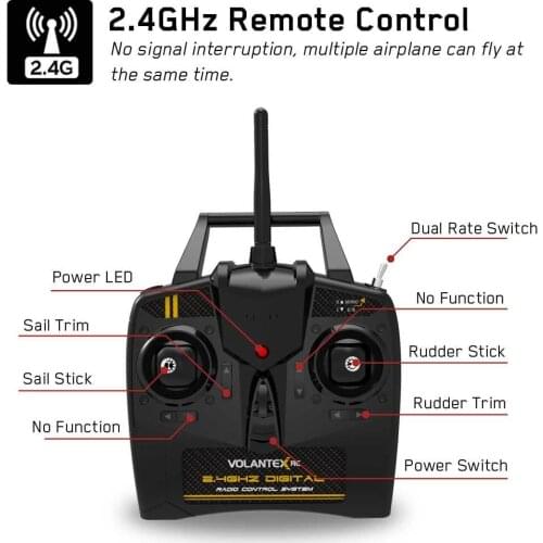Volantex Racent EAT403 4 CHANNEL Transmitter PT2109 and PR2210 Receiver for 791-1 Compass SR65, 791-2 Hurriance 1000 sailboat