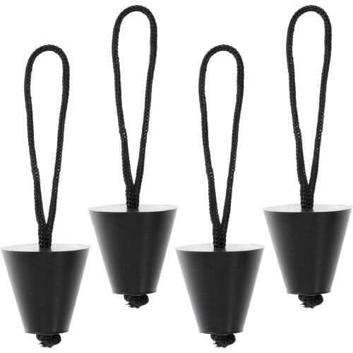 4Pcs Universal Kayak Scupper Plugs Rubber Conical Scupper Stoppers with Lanyard Seal Silicone Drain Holes Plug for Kayaks Canoes