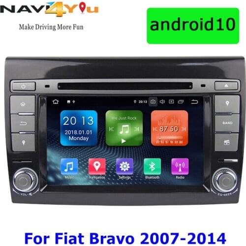 7"2Din Android10.0 Car Multimedia DVD Stereo Radio Player GPS Navigation DAB+ OBD DVR USB WIFI 3G for Fiat Bravo (198) 2007-2014