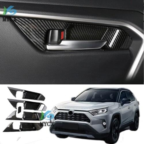 For toyota rav4 rav 4 xa50 2019 2020 Interior accessories Garnish door handle bowl cover trim Plastic colors carbon fiber