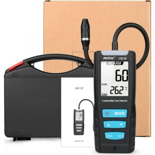 LCD Gas Analyzer Meter Automotive Combustible Gas Sensor Detector Air Quality Monitor Gas Leak Detector with Sound Shock Alarm