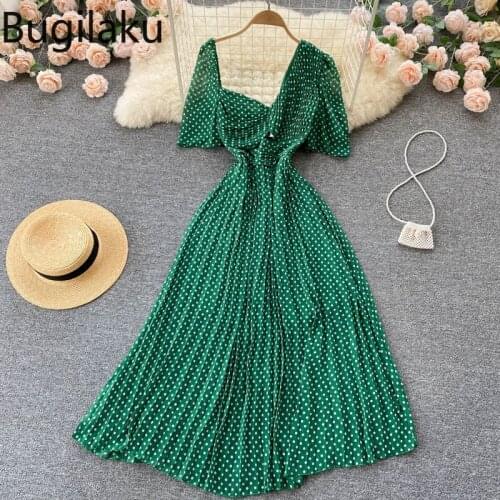 Bugilaku Summer Short Sleeve Dresses