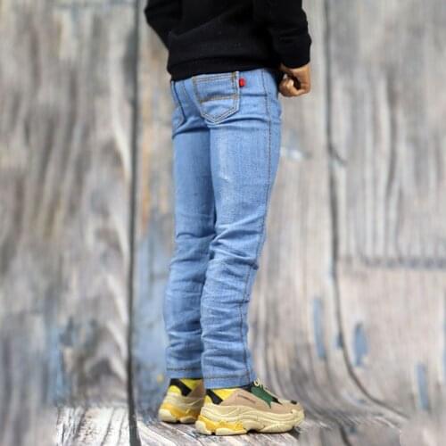 ACN001P 1/6 Scale Action Figure Accessory Male Slim Ripped jeans Trend Doll Clothing Model For 12'' Action Figure Body