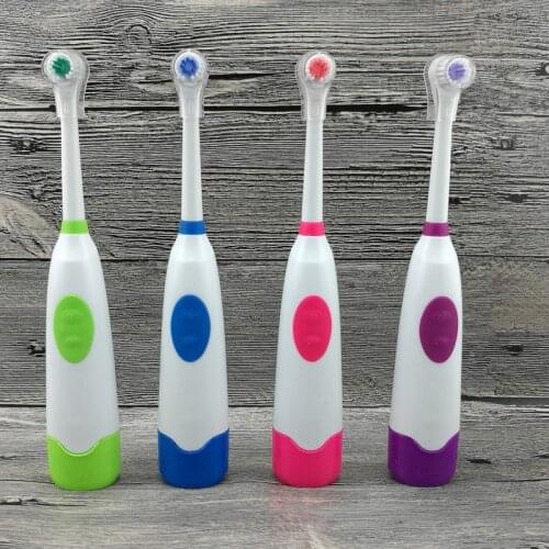 1 Set Electric Toothbrush With 2 Brush Heads Battery Operated Oral Hygiene No Rechargeable Teeth Brush For Children