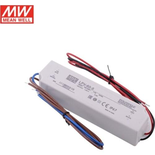 LPV-60-5 MEAN WELL LED driver 110/220VAC to 5V DC 8A 40W waterproof IP67 Constant Voltage LED Switching Power Supply