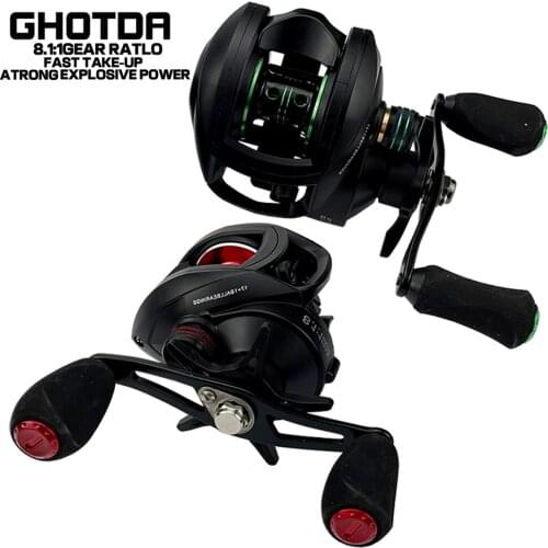 Metal Spool Fishing Wheel Magnetic Brake Baitcasting Reel 10KG Max Drag 17+1BB Fishing Coil Fishing Reel