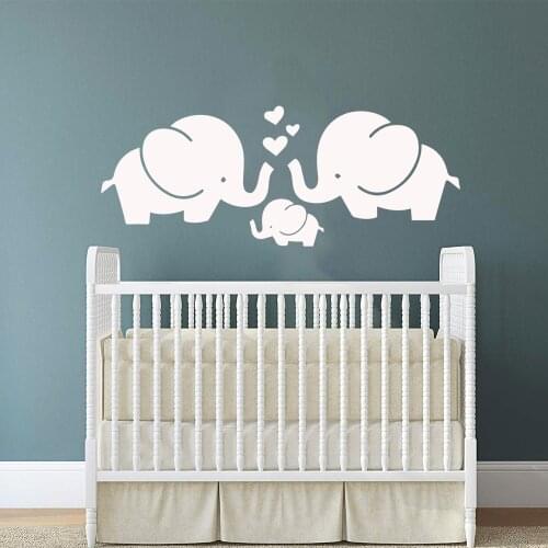 Cute Vinyl Sticker elephant Wall Stickers For Kids Room Decor Elephant Wall Art Decal Wallpaper Murals muursticker