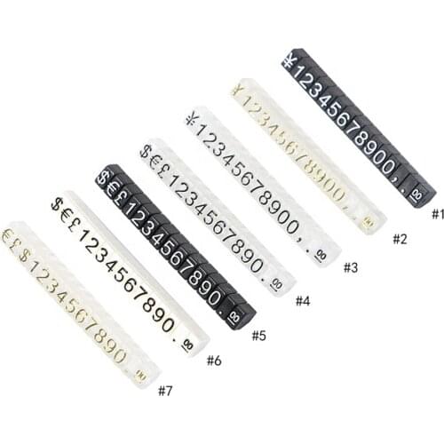 Mini Price Numeral Cubes Assembly Blocks Stick Combined Number Digits Tag Sign Watch Jewelries Pop Pricing Display Stand Frame