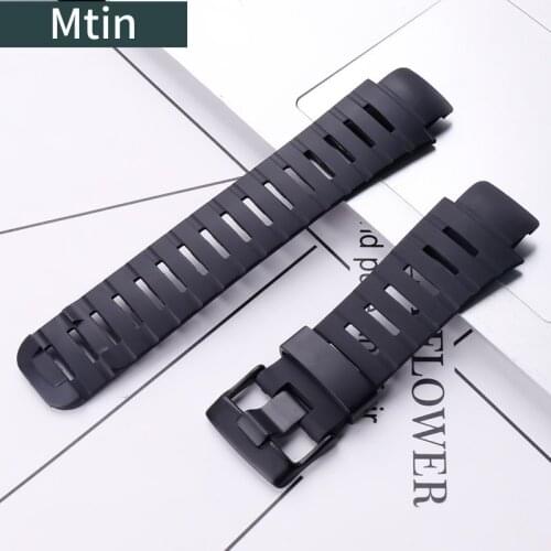 Outdoor sports waterproof rubber strap mens pin buckle watch accessories For SUUNTO X-LANDER Spartan warrior seal assault