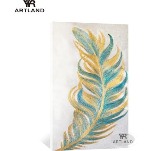 Home wall decorations beautiful Peacock feather Hand-painted oil painting on canvas wall art pictures for living room no framed