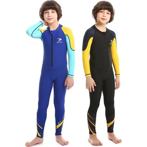 2.5MM Neoprene Kids Swimwears Diving Suits Long Sleeves Boys Surfing Children Rash Guards Snorkel Wetsuit
