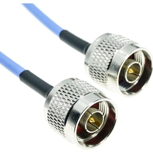 N type male to N male plug connector0.086" RG405 Semi Flexible Coaxial Cable RG-405 50ohm Blue