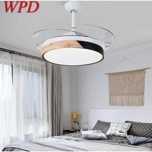 WPD Ceiling Fan Light Invisible Lamp Remote Control Modern Simple Cartoon LED For Home Children Bedroom