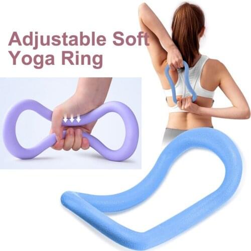 Adjustable Soft Yoga Ring Pilates Fitness Calf Massage Ring Exercise Stretching Accessories for Shoulder Back Leg Waist Shoulder
