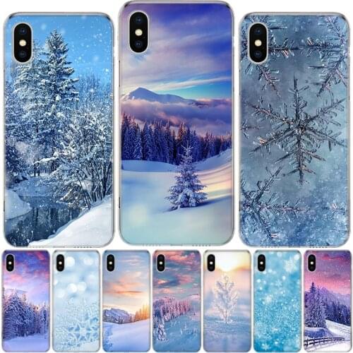 Landscape Winter Light Snow Luxury Phone Case For Iphone 12 MIni 11Pro MAX XS 8 7 6 6S Plus X 5 5S SE XR SE 2020 Cover Shell Coq