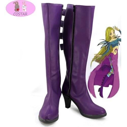 COSTAR W.i.t.c.h Witch Cornelia Hale Cosplay Long Boots Purple Shoes Custom Made