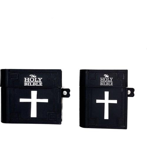 The Holy Bible Model Silicone Earphone Protective Case For AirPods1/2/3/Pro Bluetooth Headset Case Soft Shell