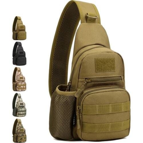 Tactical Army Shoulder Bag Men Sling Crossbody Molle Bags Multicam Camouflage Camping Travel Hiking Hunting Military Backpack