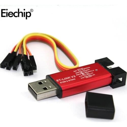 Smart Electronics ST LINK Stlink ST-Link V2 Mini STM8 STM32 Simulator Download Programmer Programming Cover Case DuPont Cable
