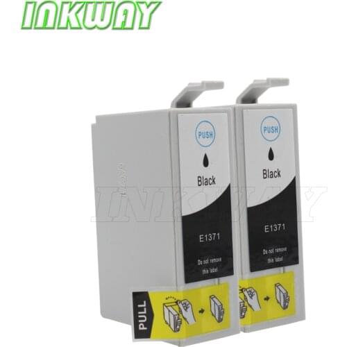 INK WAY 2 pcs of T1371 replacement ink for Epson K100 K200 K300 K105 K205 K305