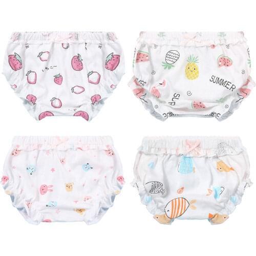100% Cotton Baby Panties Girls Briefs Kawaii Newborn Baby Bloomers PP Pants Cartoon Print Girls Shorts Kids Cute Underpants