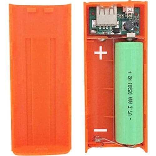 3.7V Power Bank Case use 2*18650 rechargeable Li-ion Battery Detachable Back Cover USB Charger no battery color send by random