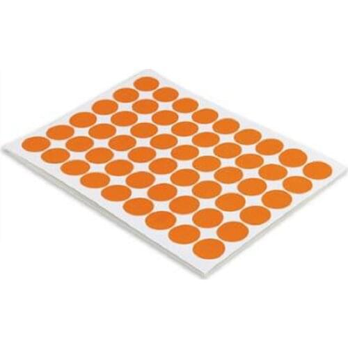 50 Sheet A4 Matte Orange Printer paper Self Adhesive Label For Laser Inkjet Printer Paper Die-cut Round Sticker