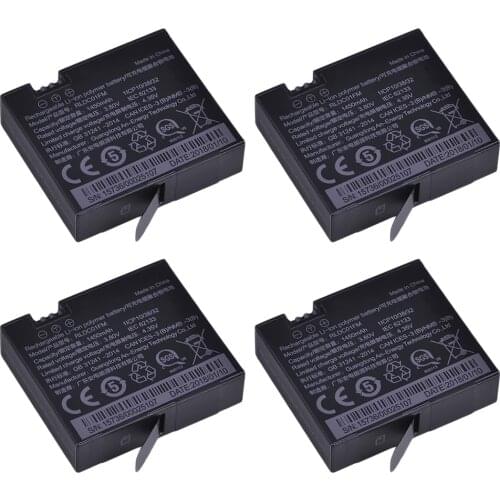 Tectra 4PCS Li-ion 1450mAh 3.80V Original Mijia 4k Camera Battery for Sport Xiao mi Mi Jia Action Mini Cameras