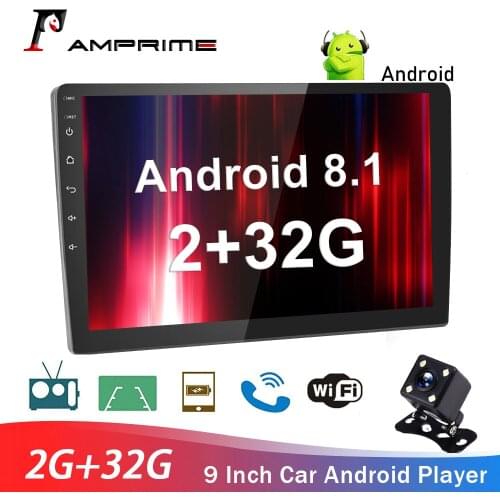 AMPrime 2 Din Car Radio 2.5D 9" Touchscreen Car Multimedia Player Auto Stereo Bluetooth FM Mirrorlink Autoradio For Volkswage