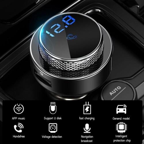 QC3.0 Cden car MP3 player Bluetooth 5.0 receiver FM transmitter pd18w USB-C car charger U disk music phone player