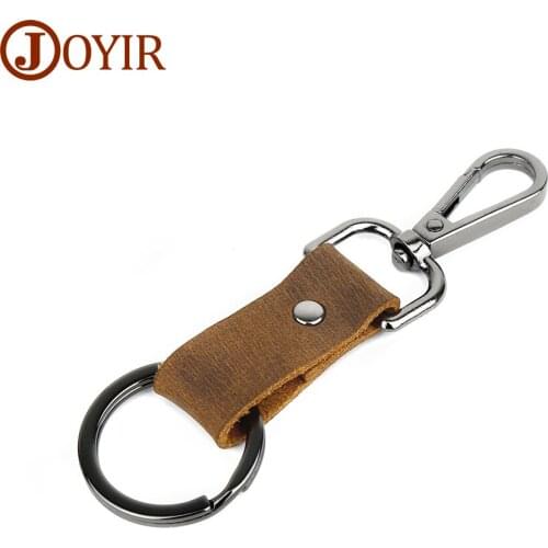 JOYIR Real Cowhide Keychain Handmade Key Holder for Men Women Car Keyring High Quality Housekeeper Accessories Organizer Gifts