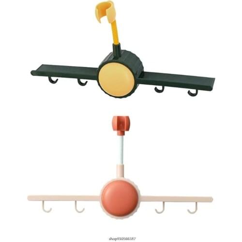 Household Punch-free Shower Bracket Adjustable Head Shower Fixed Seat Bracket With Hanging Shelf Bathroom Storage Rack Dropship