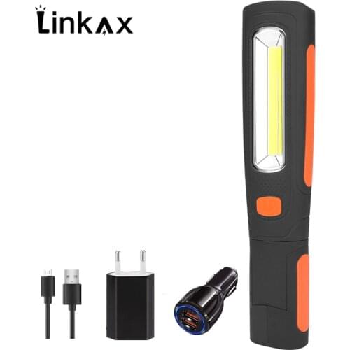 COB led work light cob floodlight 2000mAh rechargeable lamp led portable magnetic light hook waterproof glare flashlight