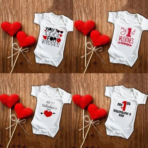 First Valentines Day Baby Holiday Baby Bodysuits Holiday Gifts Cute Jumpsuit Toddler Casual First Valentine