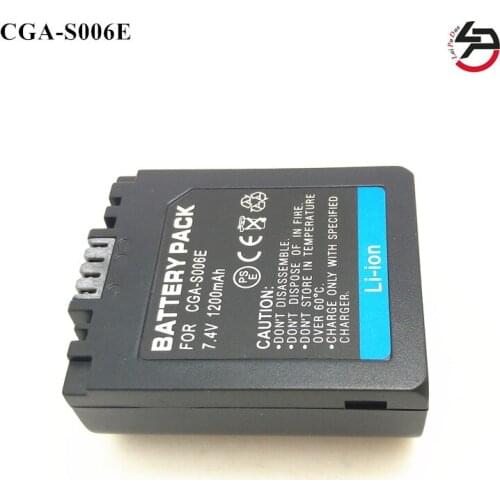 For Panasonic CGA-S006E DMW- BMA7 DMC-FZ28EF-K DMC-FZ7 DMC-FZ8 DMC-FZ28 DMC-FZ30 Replacement Camera Battery 1200mah