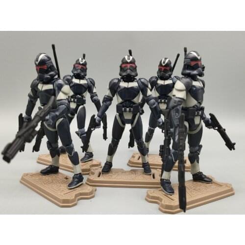 Lot of 5 SW Republic Shadow Utapau Dark Blue Trooper 3.75" Loose Action Figure