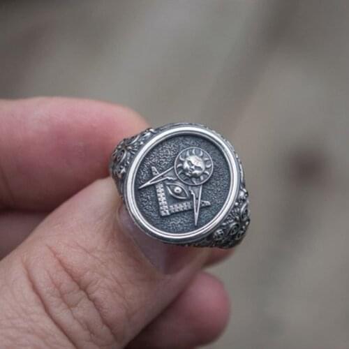 FDLK Retro Men Hip Hop Personality Sun Design Ring Steampunk Ring Suitable for Boyfriends Husbands Anniversary Gift