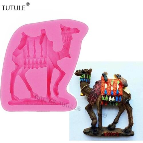 Gadgets- Large desert camels flexible silicone mold for polymer clay, resin, wax, micro-food, candy, cake decorations mold