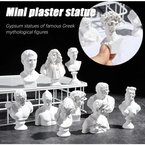 Mini Figurine Plaster Statue Greek Mythology Celebrities Famous Sculpture Drawing Practice Gypsum Bust Portraits Party Supplies