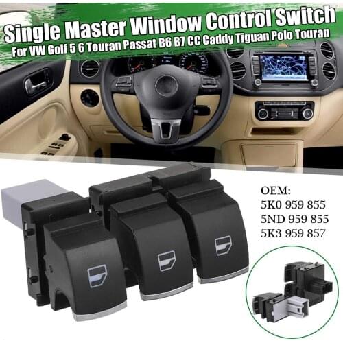 Chrome Mirror Switch Window Switch for VW passat B6 Eos Golf 5 6 GTI mk5 mk6 5K3959857 5ND959855 Car Accessories
